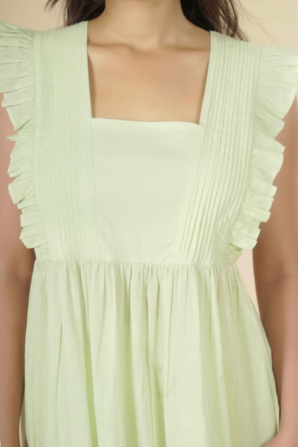 Mint Whisper Ruffle Dress