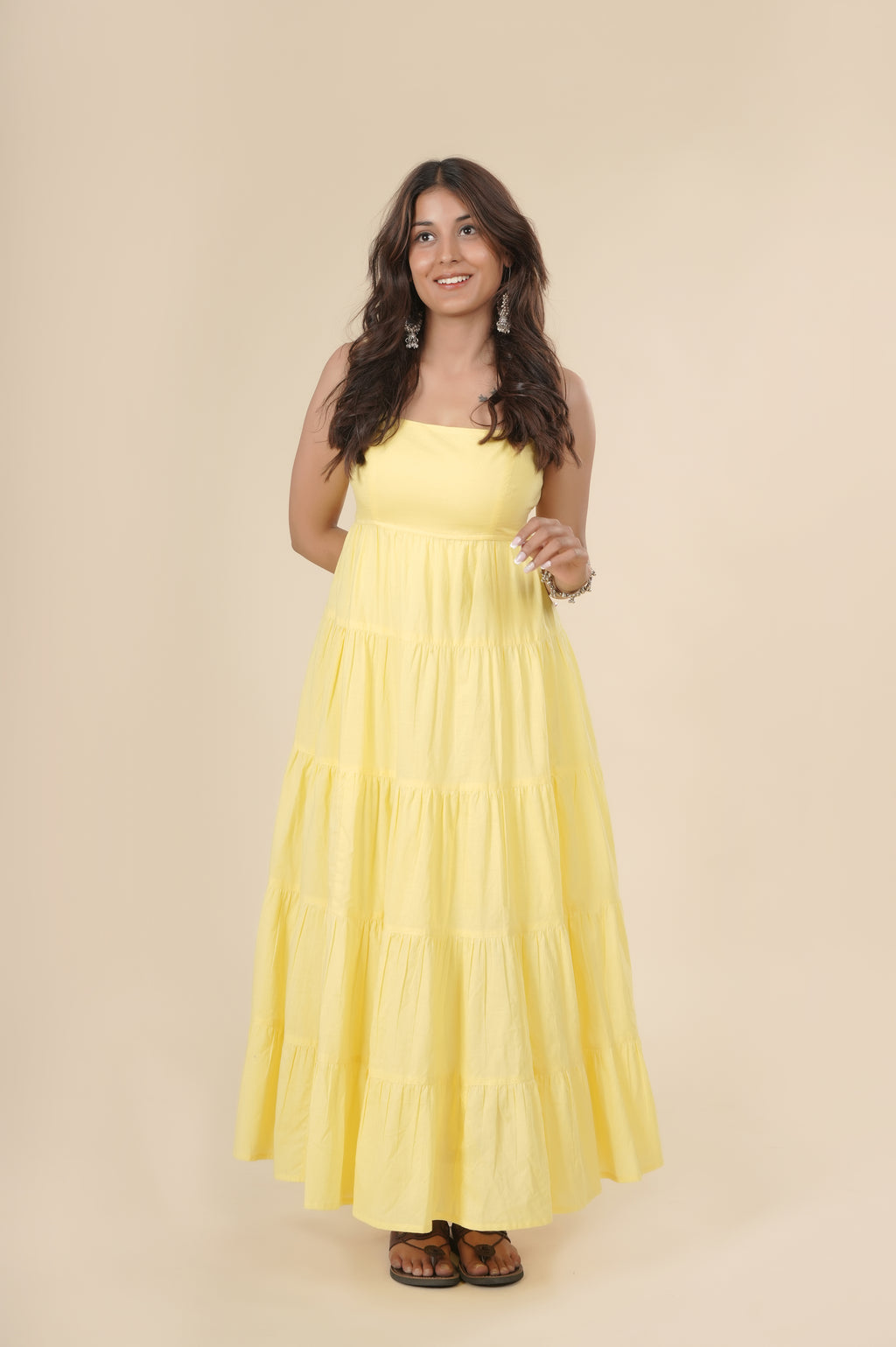 Sunlit Daisy Tiered Dress