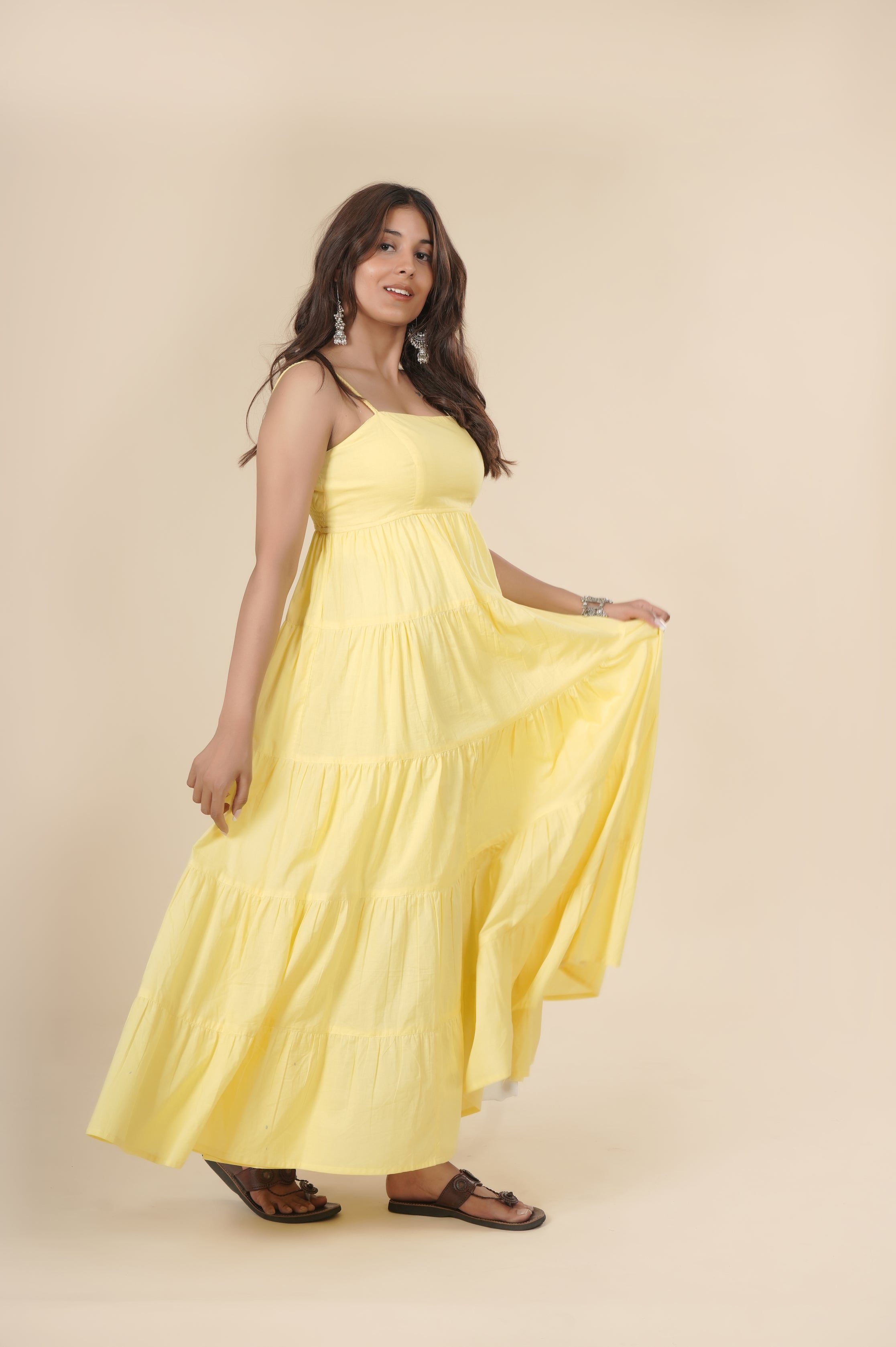 Sunlit Daisy Tiered Dress