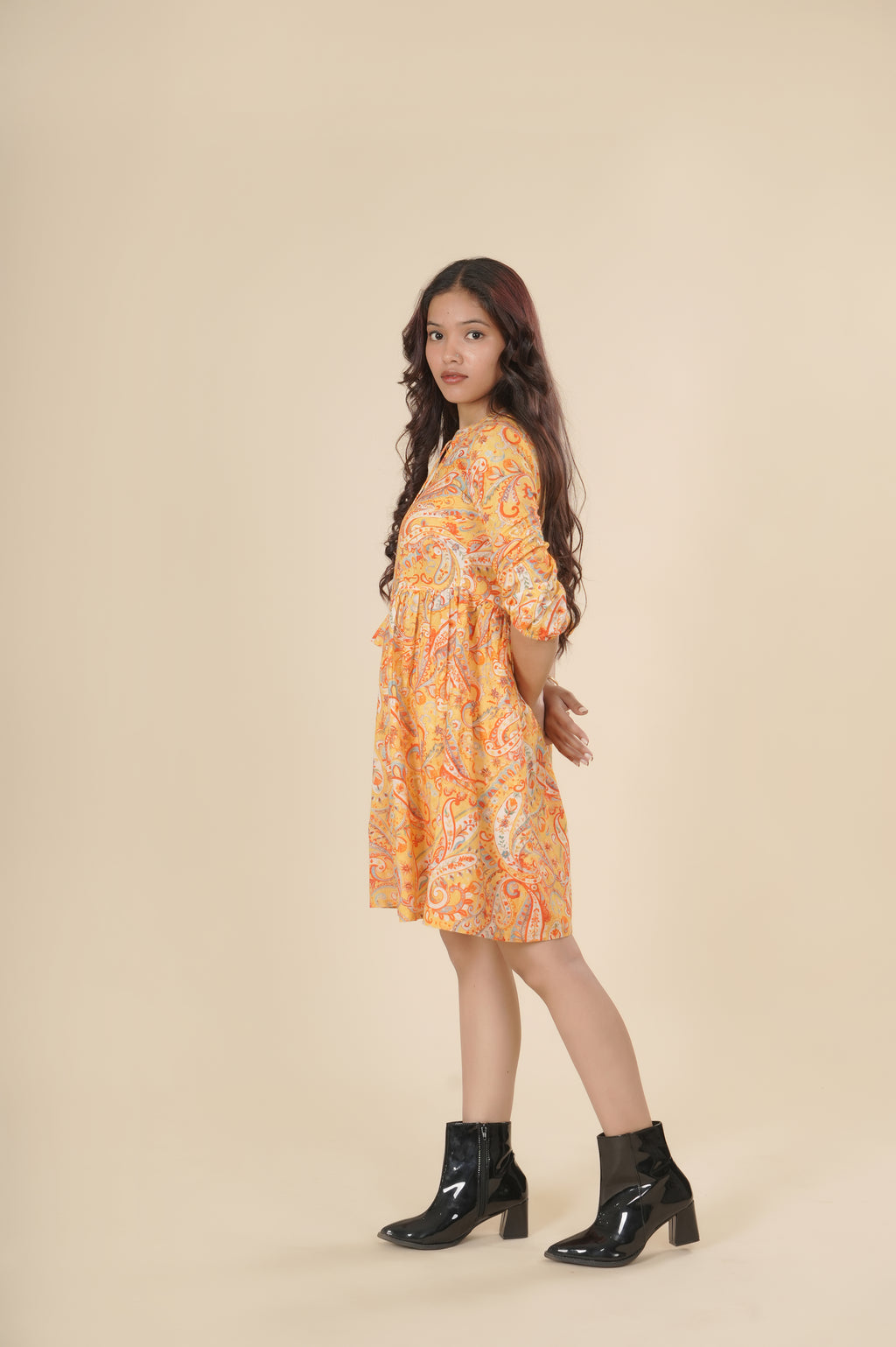 Radiant yellow mini dress
