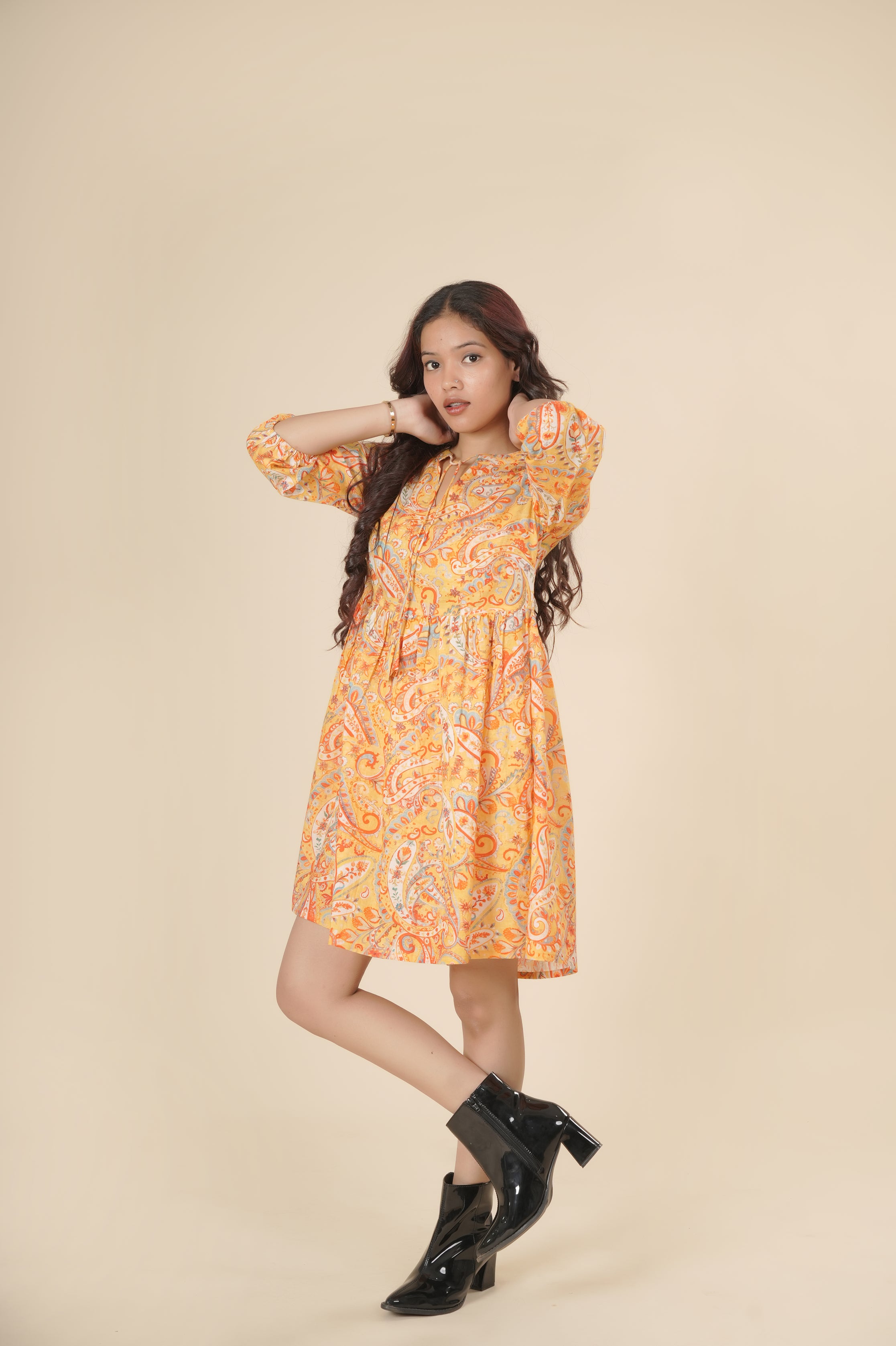 Radiant yellow mini dress