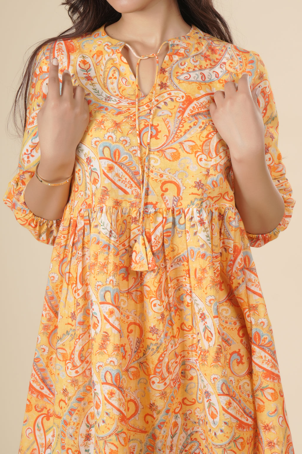 Radiant yellow mini dress