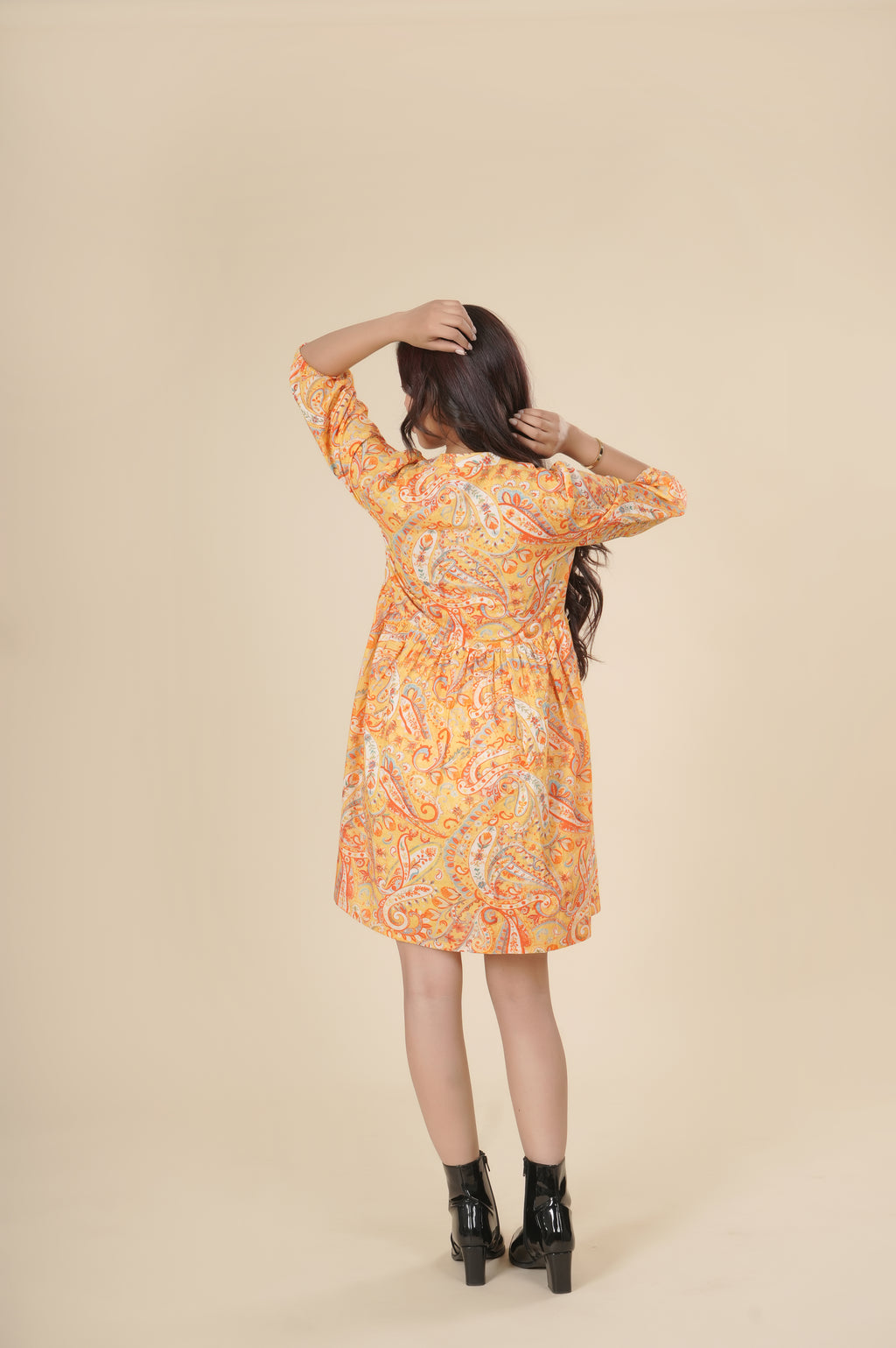 Radiant yellow mini dress