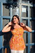 Sunlit Paisley Cotton Short Kurti
